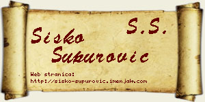 Sisko Supurović vizit kartica